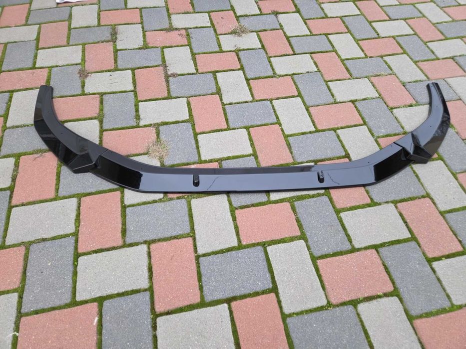 Lip Prelungire Extensie Bara Fata Audi A4 B9 LCI Sline, Negru Lucios