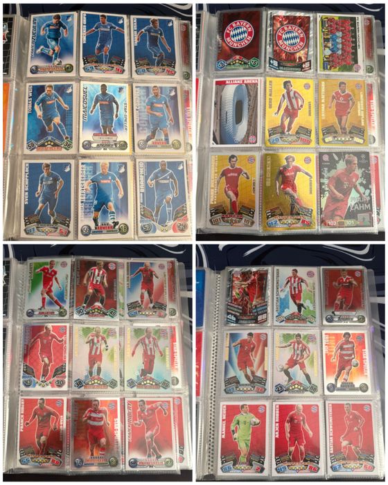 1200 + карти Topps Bundesliga 2010-2014 албум + Шампионска лига карти