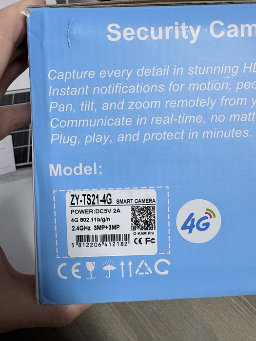 Camera de supraveghere 4G panou solar 6MP MicroSD 64Gb