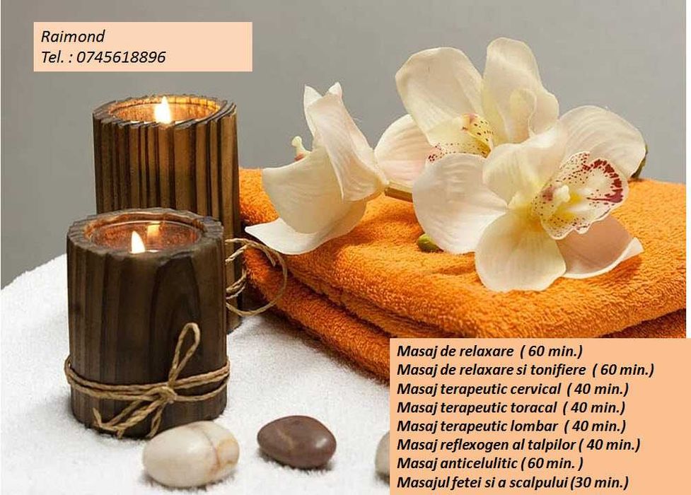 Masaj relaxare, terapeutic, anticelulitic, drenaj limfatic