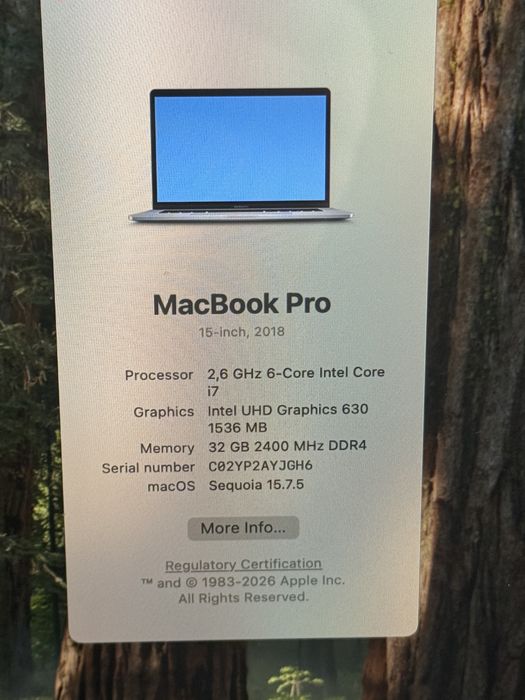 Macbook Pro I7, 32 Gb, 512 stocare, 197 cicluri