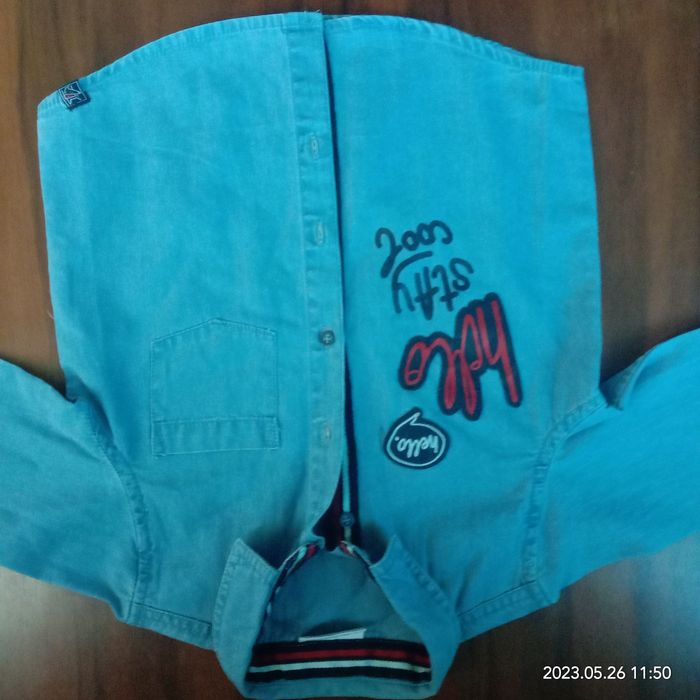 Рубашка для мальчика ,очень стильнаяджинсовая