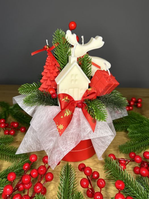 Коледни соеви свещи