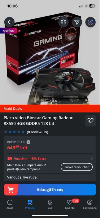Rx 550 4gb 128bit saphire
