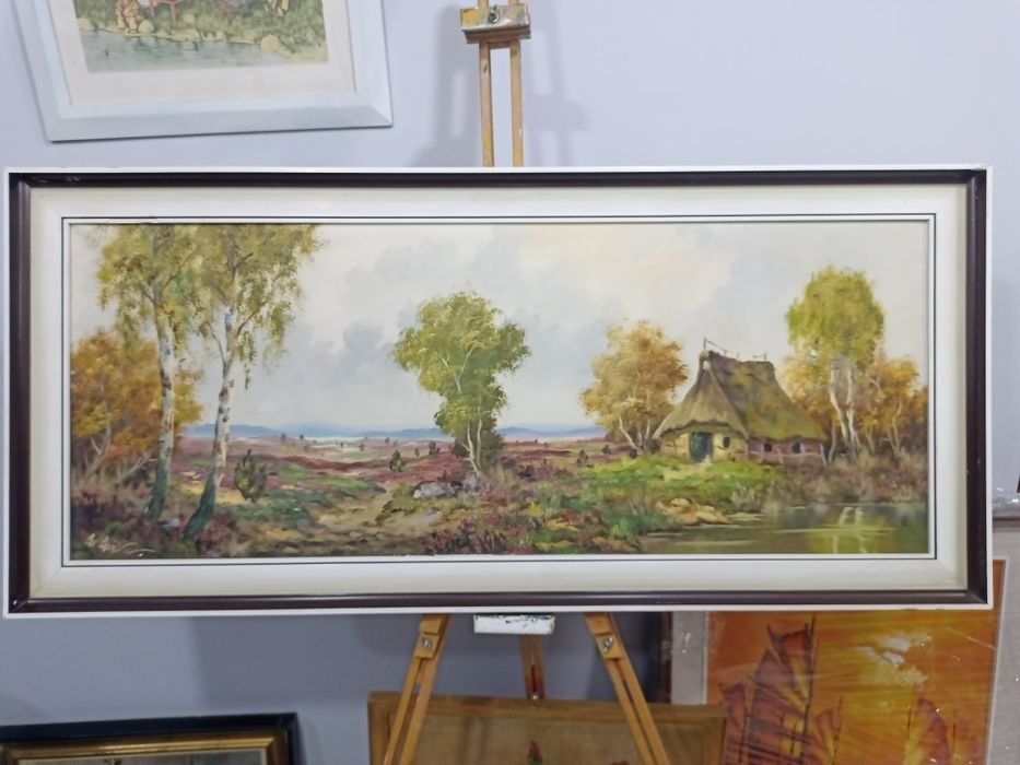 Голям немски пейзаж – Масло върху платно, 110 x 50 см