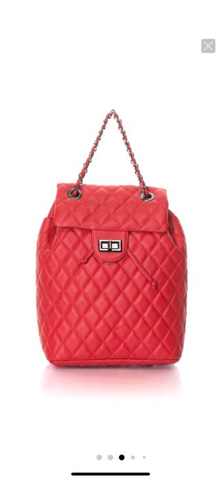 Кожена капитонирана раница Antonia Moretti