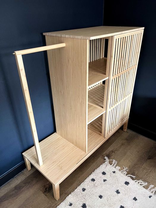 Dulap bambus IKEA Nordkisa (ușă glisantă)