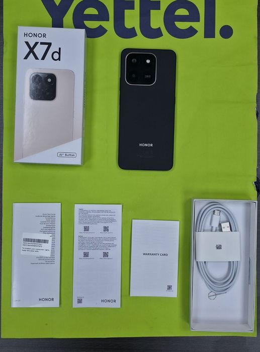 ЧИСТО НОВ 256GB Honor x7d Гаранция Yettel 3г. 2029 Black / Черен