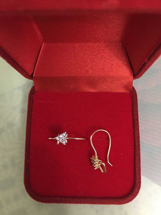 Детские серёжки со стразами