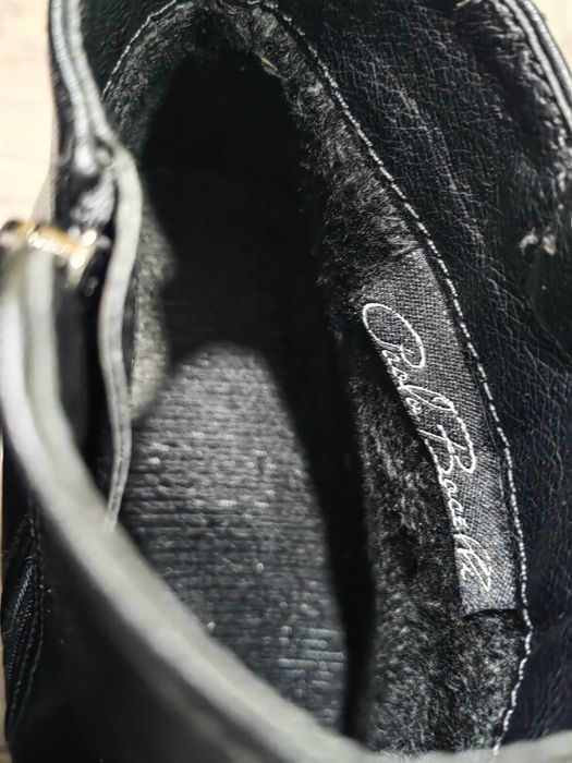 Зимни боти на ток, естествена кожа