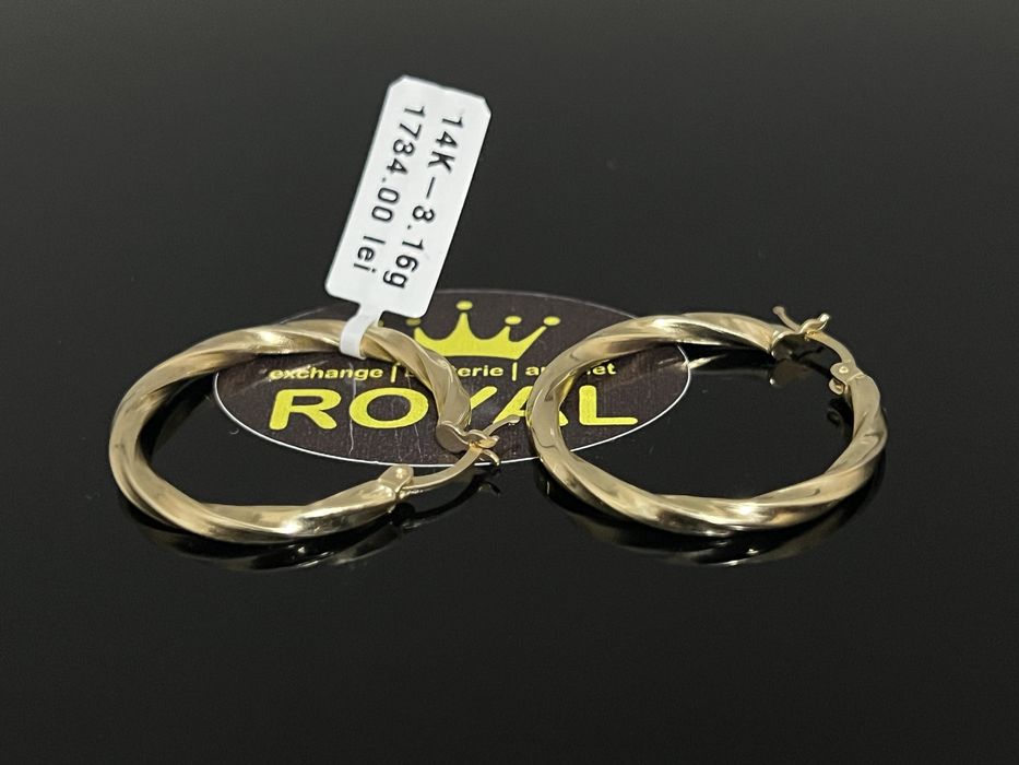 Bijuteria Royal CB : Cercei dama aur nou 14k 3,16gr