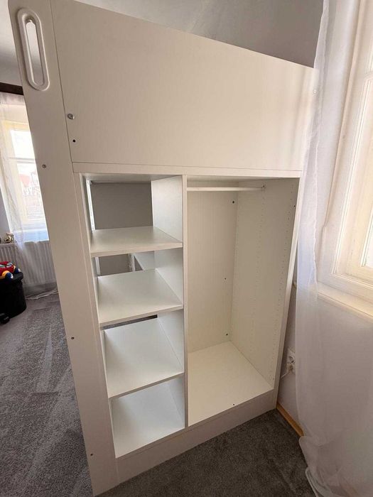 Pat cu birou STUVA IKEA pentru copii, stare bună de utilizare