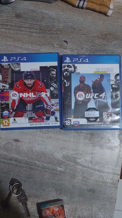 UFC 4, NHL 21. Диски для PS 4. 8000 тг.