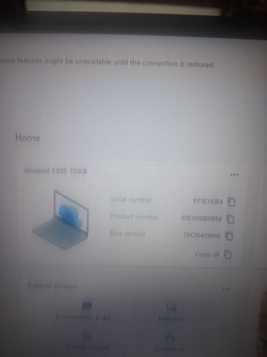 ПРОДАВАМ лаптоп Lenovo 530S - 15IKB