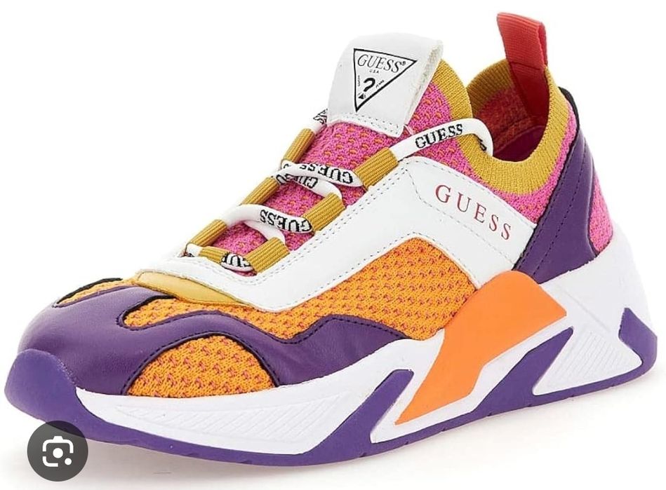 Guess кецове, многоцветни,кожа с текстил изчерпан модел по сайтовете