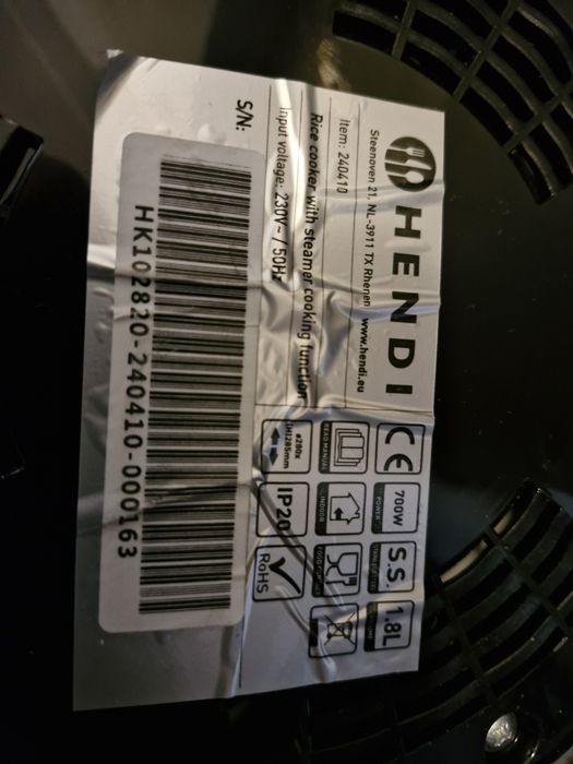 Oala fiert orez Hendi 1.8L 700W