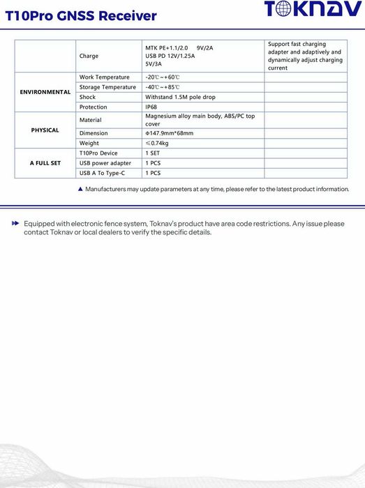 GNSS приемник T10Pro на TOKNAV - високоточен геодезически GPS.