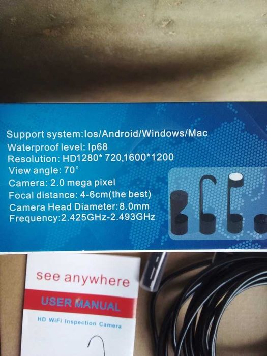 Камера eндоскоп, водоустойчива