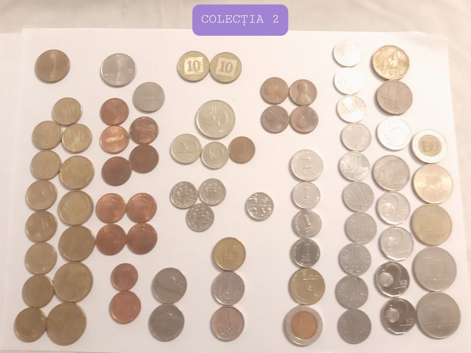 Colecții monede internaționale – Forint, Euro, România, UK – 1000 lei