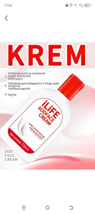 iLife Sodface Cream — yuz kremi 100ml