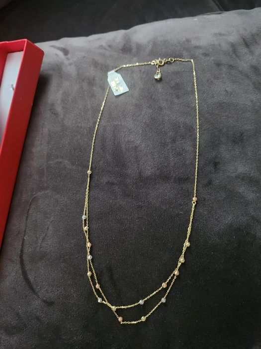 Vand lant de aur dublu cu bilute 14karate 3.17gr