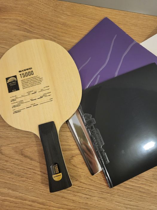 Paleta tenis de masa Ping Pong Sanwei+ Kokutaku | de Control și Spin