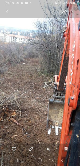 Услуги с мини багер, самосвал ,дробилка и вишка..