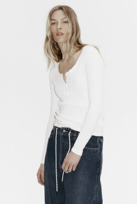 Бяла памучна блуза H and M нова