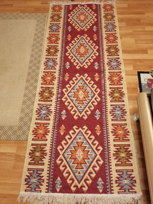 Covoare  iută cu pătrățele 80x200 cm NOI in trei culori disponibile.