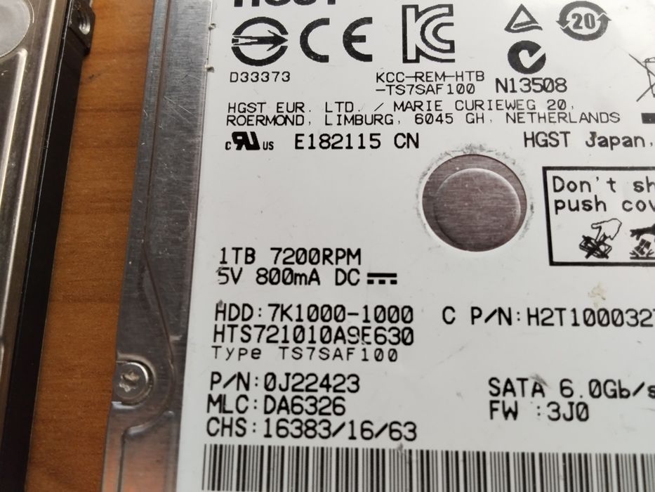 хард дискове за лаптопи , по 1000GB с натрупани грешки на изгодна цена