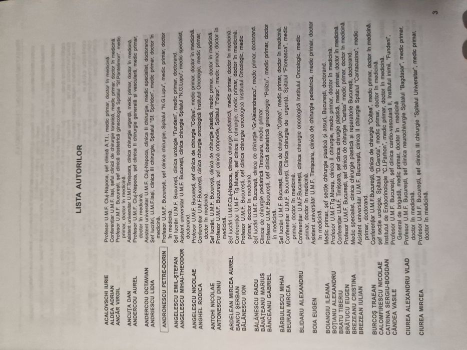 Tratat de Patologie Chirurgicală,  vol 1 și:ol 2