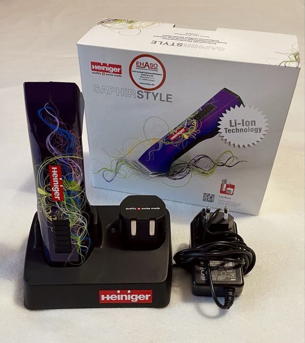 Kit complet grooming / toaletare canină – Heiniger Saphir, masă grooming, uscător profesional, distantiere Wahl - Moser, foarfeci EHASO