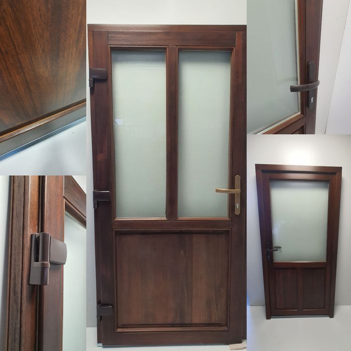 Usa de exterior din lemn masiv stratificat din esență tare eukalipt