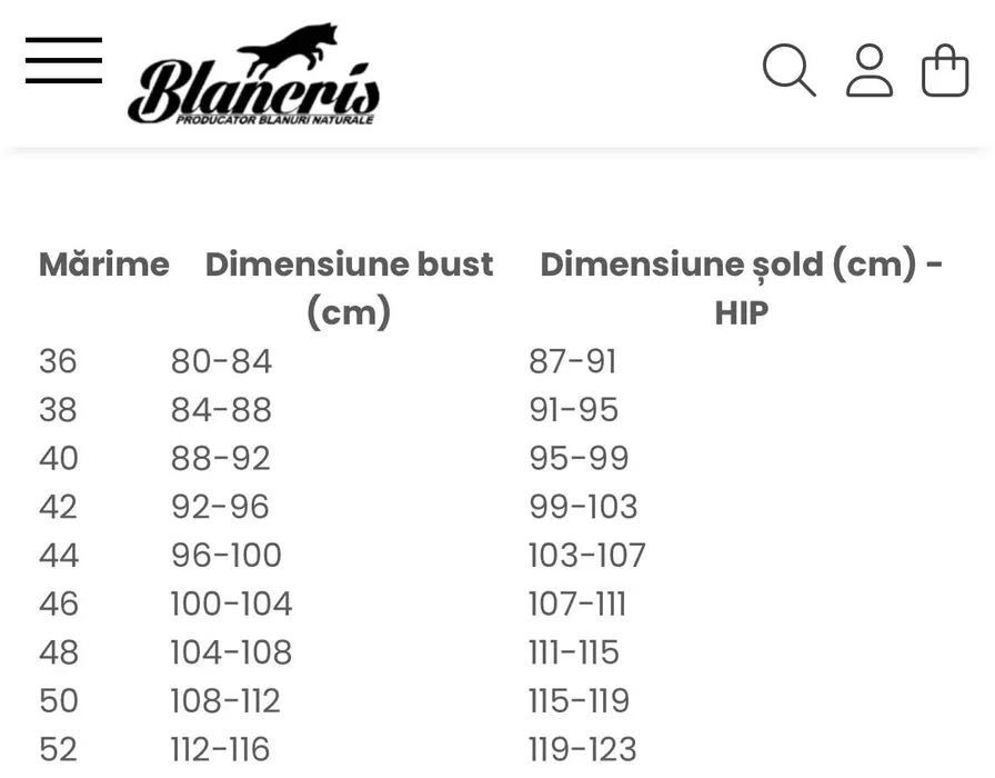 Haina de blana naturala Blancris