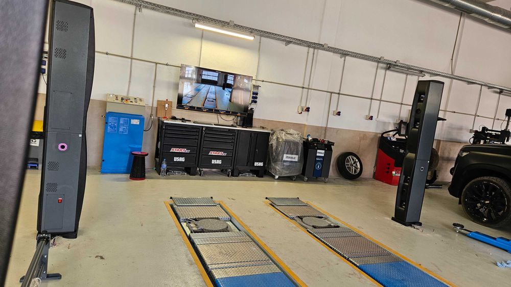 К-т безконтактен стенд за реглаж и ножичен вкопан подемник