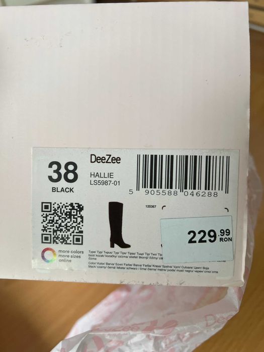 Cizme dama 38 negre, inlocuitori piele un pic peste genunchi