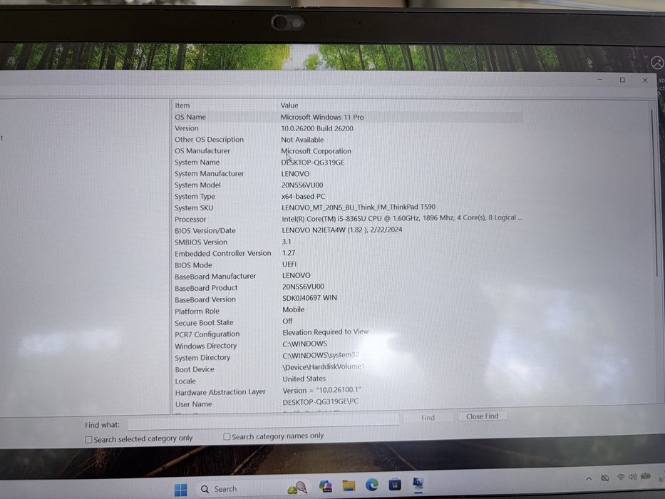 Vand laptop Lenovo T590