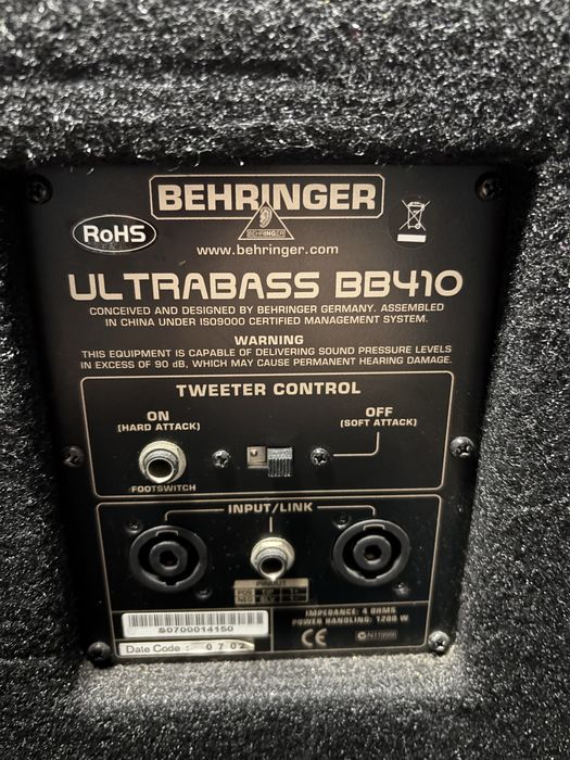 Cabinet vintage chitara bas Behringer Bugera bb410 1200w rms