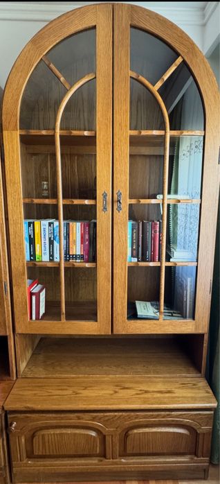 Mobila vitrina si dulap stejar latime 1.02 m -dulap inaltime 0.49 cm -