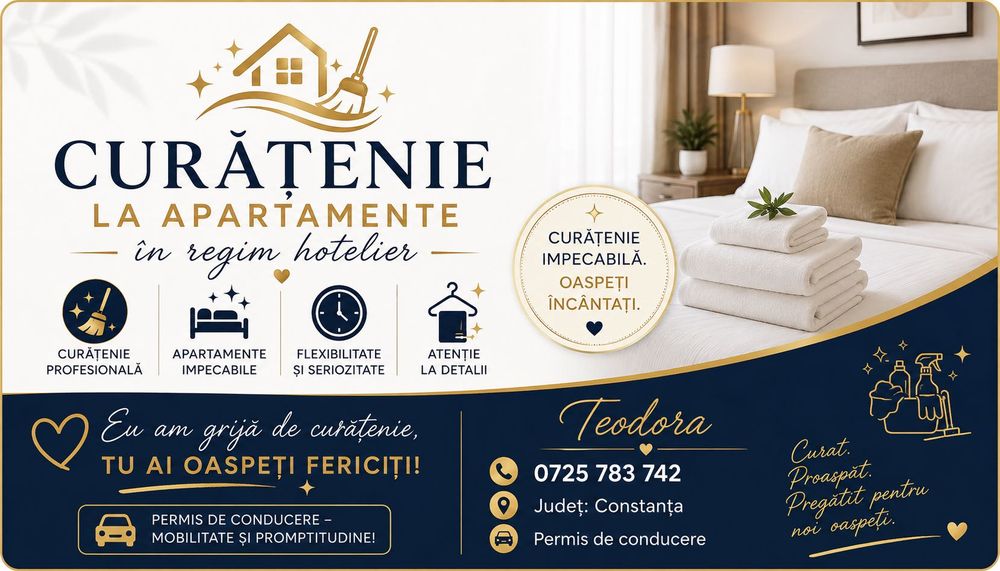 Ofer servicii de curățenie
