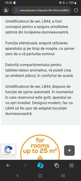 Umidificator de aer rece Beurer LB44