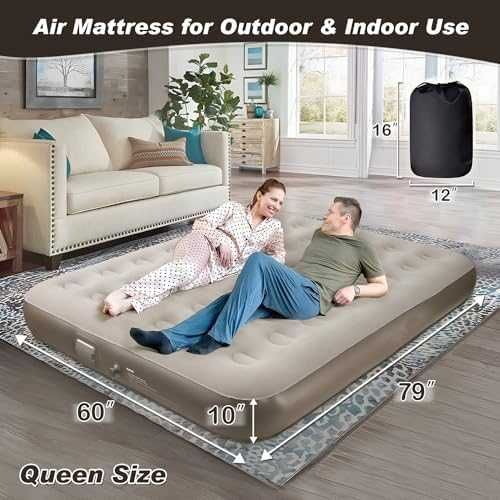 Ново Надуваемо легло матрак Подложка за спане сън къмпинг туризъм път