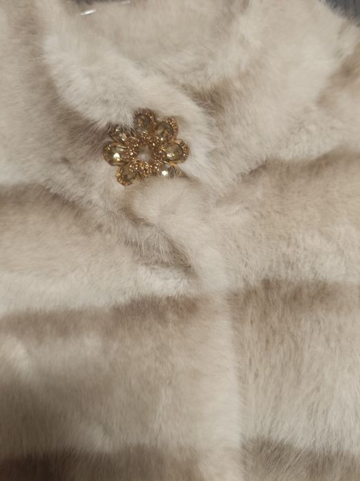 Къси палтенца - фуксия/бежави