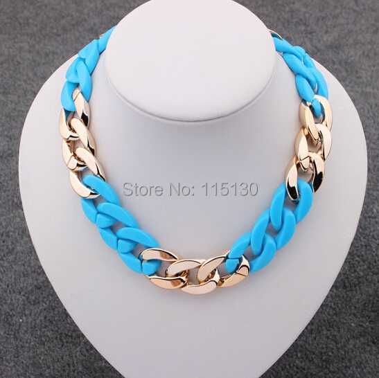 5 видов колье-чокеров и крупная стильная цепь 2 цвета..