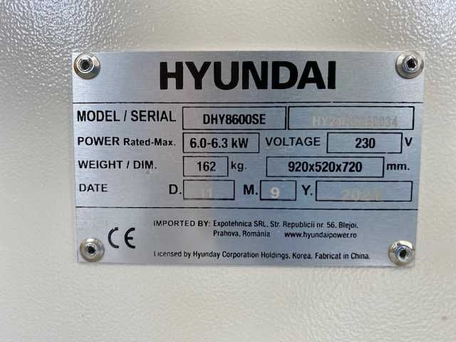 Generator Curent Monofazat Diesel Hyundai DHY-8600SE Putere Max 6.5kVA