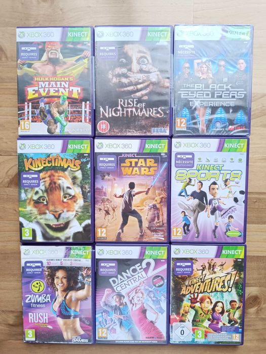Xbox 360 Kinect Adventures Dragon Ball Star Wars Dance Nfs Party Zumba