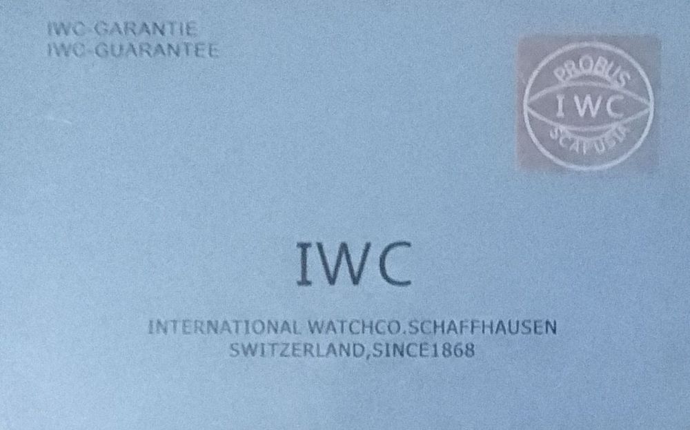 Qo'l soati... Shvetsariya-Swiss. IWC xalqaro model. DXX Raisi esdalik