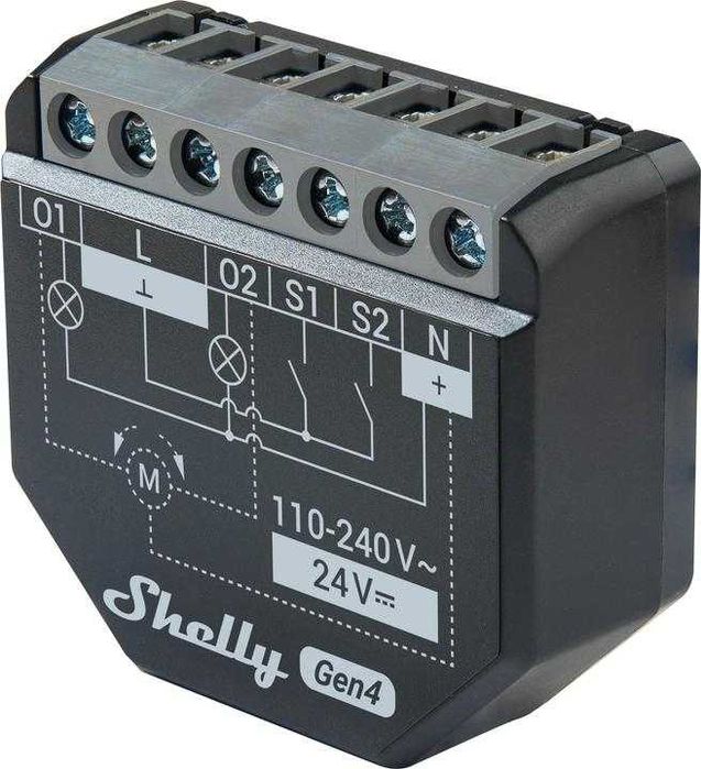 Shelly 2PM Gen4 – 2-Канален Превключвател с Ватметър