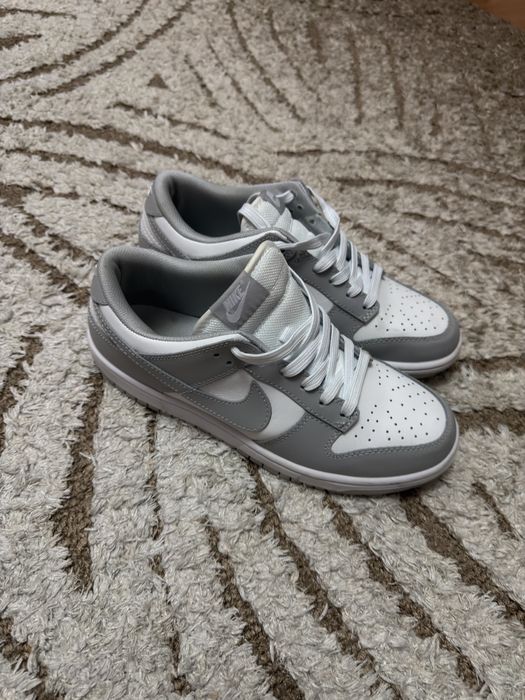 Nike Dunk Low бело-серые