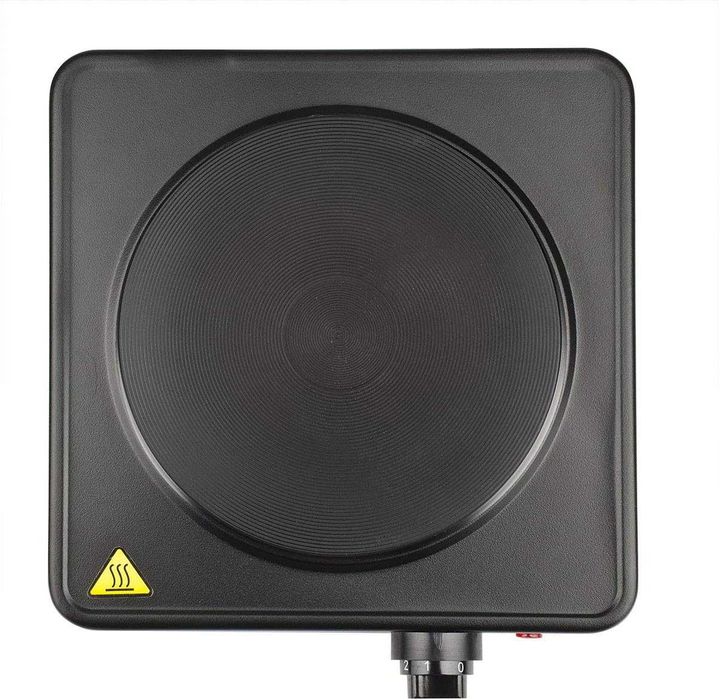 Единичен чугунен котлон Girmi PE26, 18.5 см, 1500W, 5 степени, Черен